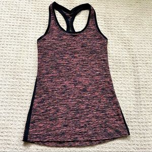Lululemon Cool Racerback Tank Top Size 2 CRB Black Pink Heathered Yoga